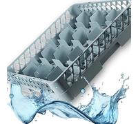 Panier à vaisselle Faimex 16 compartiments gris-bleu, Plastique, Intégré, 50 x 50 cm, 10 cm de hauteur, pour usage commercial, Lave-vaisselle