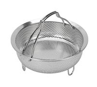 Panier à vapeur en acier inoxydable, avec poignée pliable, insert de rack de vapeur multifonctionnel pour cuisinière à riz, pot et friteuse électrique (Große Größe)