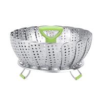 Panier à vapeur en acier inoxydable | Conception extensible pliable pour les pots et les casseroles | Cuideur à vapeur/cuiseur de bouletage aux légumes/cuiseur de boulettes |