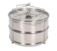 Panier à Vapeur, En Acier Inoxydable Empilable à 2 Niveaux, Cuisson à la Vapeur, Mélange Gratuit, Marmite De Rétention des Nutriments, Batterie De Cuisine Avec Couvercle Pour la Cuisine