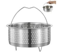 Panier à Vapeur en Acier Inoxydable, Panier Vapeur, Insert Vapeur, Insert Tamis pour Casseroles avec Poignée, Diamètre Intérieur 17,5 cm, pour Autocuiseur Cuisson à la Vapeur de Légumes