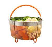 Panier À Vapeur en INOX avec Poignée en Silicon pour Cuisson Vapeur Multifonction Accessoires Cookeo pour Autocuiseur Compatible