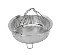 Panier à vapeur, poignée en métal Poignant en silicone pieds insert à vapeur pour cuisiner les légumes de poisson fruits de mer comprenant un outil de sécurité, ajuster divers (L 28 Inch)