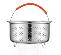 Panier à vapeur pour cuiseur à riz, panier en métal en acier inoxydable, panier à vapeur, porte-vapeur, poignée de transport pratique, porte-vapeur pour la cuisine