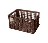 Panier à vélo en plastique recyclé Basil Crate - Marron - 34,5x49x27 cm