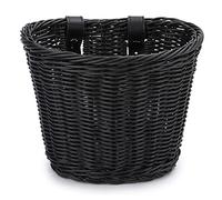 Panier à vélo, Panier de vélo, Sac fourre-Tout for Guidon de vélo, avec clochettes, Autocollants et Pompons colorés, Accessoires de vélo(Black)