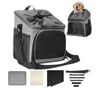 Panier À Vélo Pour Chiens, Transporteur De Chiens À Côte Mobile Extensible, Sac De Voyage Pour Animaux De Compagnie, Avec Une Visibilité Claire, Processus De Nettoyage Facile, 30,5x26x35,5 Cm, Pour La
