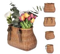 Panier à vélos en Osier Avant avec Sangles à vélos en Osier réglables avec Porte-gobeleur de gobelets pour Les Enfants pour Enfants, vélos pour Adultes