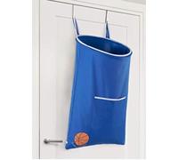 Panier à linge amusant pour chambre de garçon, panier à linge amusant pour enfants avec compartiment à chaussettes, panier de basket-ball avec fermeture éclair en bas pour faciliter le lavage sur la