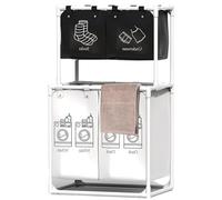 Panier À Vêtements Trié - Organisateur En Tissu Durable, Grand À Linge Avec Compartiments, Bac De Rangement Domestique Avec Couvercle | Trieuse Largement Utilisée De Panier De Vêtements Sales P