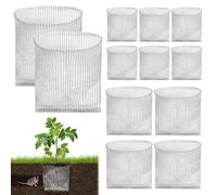 Panier Anti-Campagnol pour Arbres Fruitiers,Lot de 12 25/35/45CM Paniers Anti-Racines en Acier Inoxydable,Panier Anti Campagnol en INOX,Panier A Campagnols pour Fleurs,Baies,Bulbes,Légumes