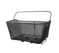 Panier arriere acier nid abeille newton noir avec anse fixation etau sur porte-b