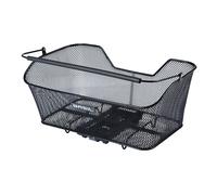 PANIER ARRIÈRE BASIL BASE XL AVEC PLAQUE MIK ACIER NOIR - 8715019113680