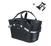 Basil - Panier arrière Classic Carry All MIK - 22 l, noir, système MIK verrouillable