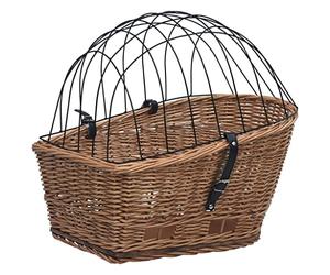 Panier arrière de vélo avec couvercle 55x31x36 cm Saule naturel