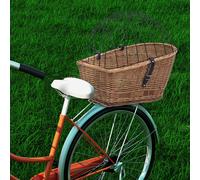 vidaXL Panier arrière pour vélo avec couvercle 55×31×36 cm Saule naturel