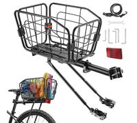 Panier arrière de vélo en d'aluminium, grand panier à bagages de vélo, pour pique-nique, road trip, excursions en ville, trajets en ville, trajets en ville, trajets en ville, trajets en ville