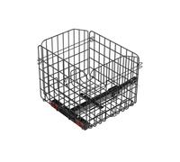 Panier Arrière de Vélo Fil Métal 45x45x39cm Capacité 15kg Avec Feu Réfléchissant