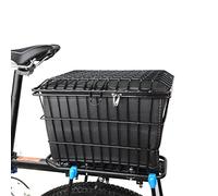 Panier arrière de vélo Universel avec Sac de Rangement, Panier de vélo avec Couvercle, for Porte-Bagages arrière, Panier de vélo, Hommes, Femmes, Accessoires de vélo