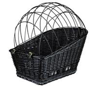 Panier arrière en osier pour chien sur porte bagage vélo -Trixie ( Noir / Non-Défini )