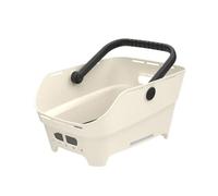 Basil Cento Neo Panier de vélo arrière, 21 l, en Plastique recyclé, réfléchissant, 46,9 x 23,7 x 14,1 cm, Blanc