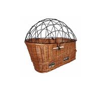 Basil – Panier vélo arrière Pasja pour chiens en osier Marron 45 cm