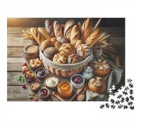 Panier Assortiment Pain 1000 Teile Recycled Karton Puzzle Jigsaw Puzzle 1000 Teile Für Erwachsene Kinder AB 12 Jahren Brain Training Stressabbau Entspannung 70x50cm/1000pcs