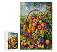 Panier aux Fruits coloré Puzzs 300 Pièces Vision 3D MorneJeu Éducatif Créatif pour Famil Décoration Intérieure Assemblage Amusant Caau Unique 300 PCS