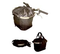 PANIER AV A CLIPS PLIABLE TISSUS AVEC ANSE NOIR (FIXATION CINTRE DIAM.