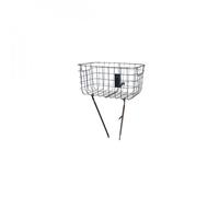 Panier avant acier, montage fixe sur fourche "BASIL ROBIN" ARGENT.