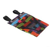 Panier avant amovible pour vélos et scooters avec construction en toile résistante aux intempéries et corps de rangement pliable (treillis coloré)