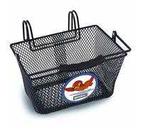 Panier avant BASIL BAS6ABLK pour vélo adulte - Motif animal - Maille en acier - Crochets guidon doubles - Noir