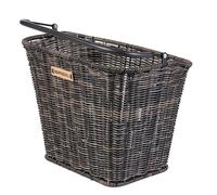 Panier de velo avant basil bremen rattan look kf brun fonce