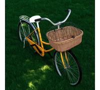 Panier avant de Vélo avec Couvercle Saule Naturel Bagage Bicyclette vidaXL