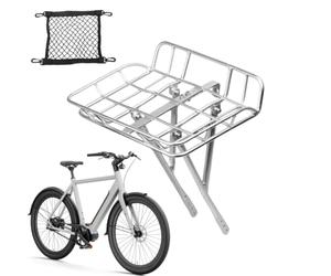 Panier avant de vélo avec entretoise réglable | Grand panier avant de vélo pour les trajets en plein air, montagne, route, sac de courses pour enfants et adultes