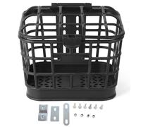 Panier Avant De VéLo De Grande Capacité, Anti-Extrusion, MatéRiau Pc Noir, Panier De VéLo DéTachable Avec Couvercle Pour VéLo éLectrique