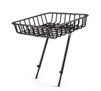 Panier avant de vélo en alliage d'aluminium 33 cm VTT Route | Alliage d'aluminium léger, charge maximale de 10 kg, taille de 33 cm, convient aux vélos de route VTT, finition noire