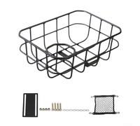 Panier avant de vélo, en alliage d'aluminium avec porte-bouteille d'eau, forte capacité de charge pour vélo de montagne et route (trou de vis noir)