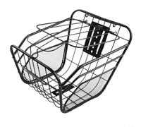 Panier avant de vélo en métal de qualité, support de rangement robuste pour vélo, scooter, vélo électrique, noir, 33 x 23 x 24 cm, pour livres, sacs, nourriture (panier)