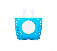 Panier avant de vélo pour enfants fabriqué à partir de plastique PP avec système de fixation à crochet et autocollant pour vélos, tricycles et draisiennes (bleu)