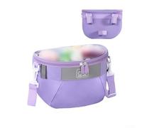 Panier avant étanche pour guidon de tricycle, draisiennes, scooters, construction en tissu avec bandoulière amovible (violet)