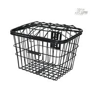Panier Avant Ou Arrière en Maille Métallique pour Vélo, avec Couvercle, Cadre Renforcé, Panier de Chargement