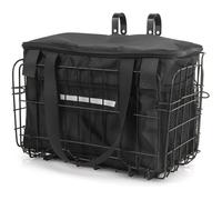 Panier Avant Pliable pour Vélo avec Doublure Noire,Design à Libération Rapide,Panier de Vélo en Métal pour Transporter Les Courses
