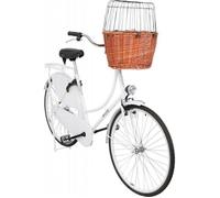 Panier avant pour vélo - TRIXIE - 44 × 48 × 33 cm - Naturel - Pour chien - Grille de protection