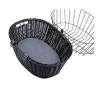 Panier avant pour vélo - TRIXIE - 50 × 41 × 35 cm - Noir - Grille de protection - Pour chien