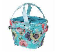 Basil Bloom Field Klickfix 15l Front Basket Rose Blue Flower