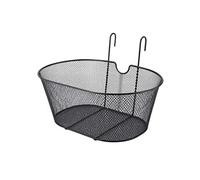 Panier avant vélo Ovale en Métal Noir pour VTT et vélos électriques - Fixation rapide