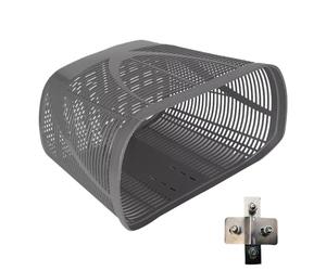 Panier Avaņt Vélo - Rangement Cycliste Façade Adulte | Contenant Guidon | Bac Transport Grande Capacité Résistant Intempéries Plastique, Fixation Rapide Compatibilité Universelle Deux-Roues