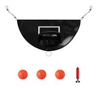 Panier Basket Trampoline, Mini Panier pour Trampoline avec 3 Balle et Pompe | Basketball pour Trampoline , Rechange Filet Panier Amovible Adapté Aux Sports D'Intérieur en Plein Air(Noir)