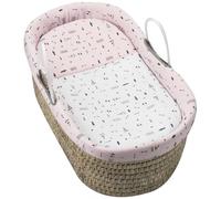 Panier bébé en osier - Rose
